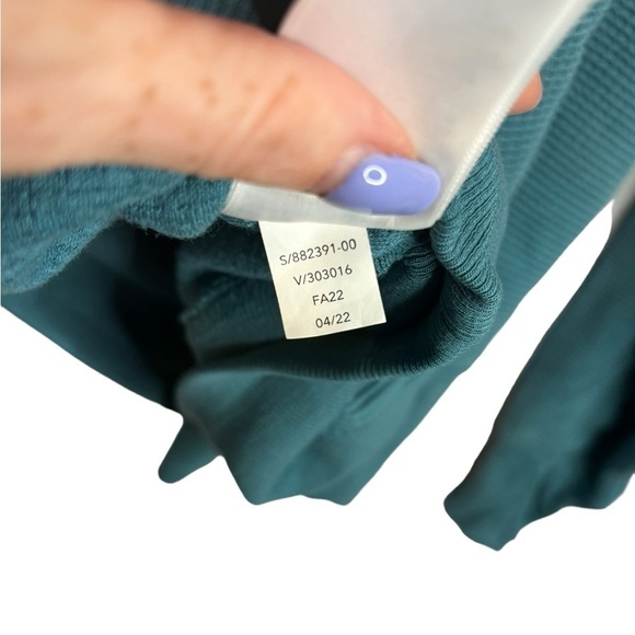 * Athleta Balance Waffle Thermal Pullover Hoodie Borealis Green XS - Picture 8 of 8